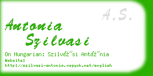 antonia szilvasi business card